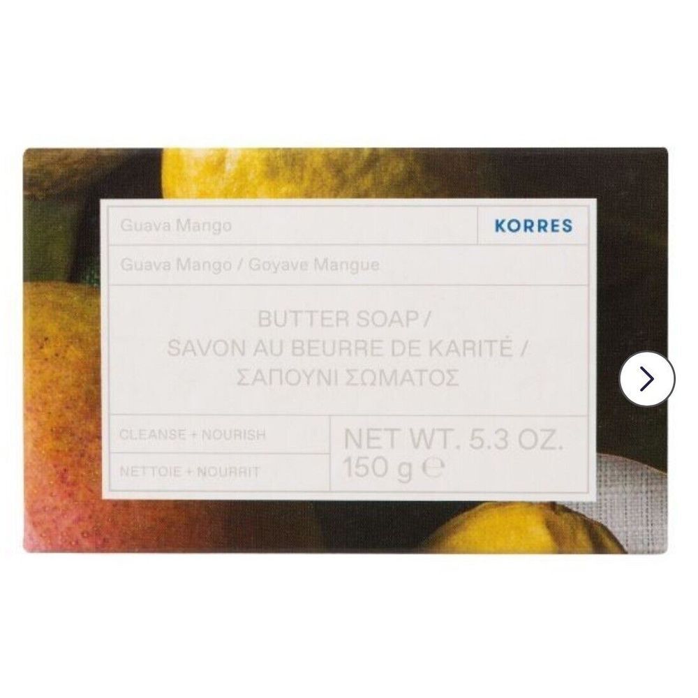 Korres Butter Soap GUAVA MANGO Cleanse & Nourish 5.3oz EA